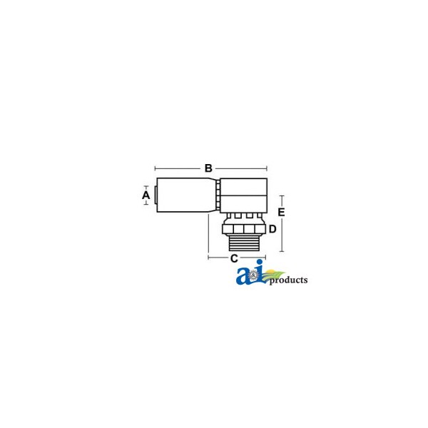 HC-MBX90 Male O-Ring Boss - Swivel - 90 Degree Elbow 3 x5 x1